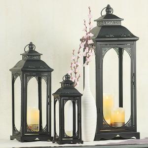 China 72cm Height Glass Candle Holders , Windproof Candle Holder Stand on sale