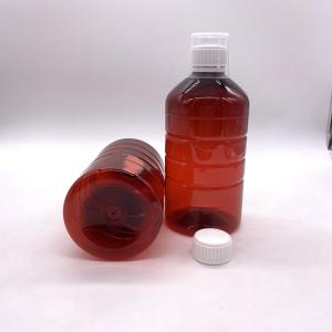China 500cc PET Plastic Cylinder Bottle for Liquid Supplement Medicine 500mL/16.9oz Round Shape on sale