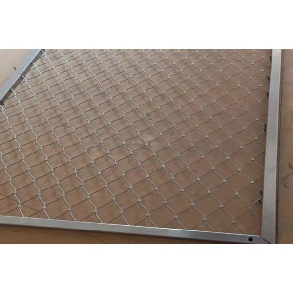 Quality 7*7cm Zoo Aviary Netting Knotted Stainless Steel Cable Mesh wholesale