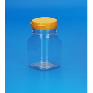 Easy Open End Empty Plastic Cans Transparent Color With Colorful Cover