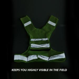 Polyester Fabric High Visibility Reflective Running Riding Warning Vest for Road