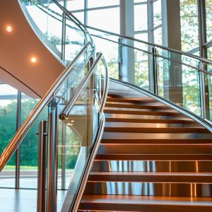 High-Quality 316 Stainless Steel Handrails with Square Plate for Glass