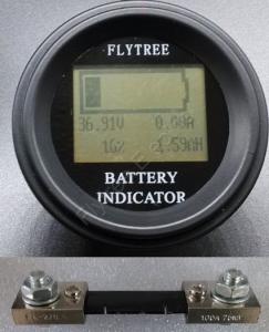 Cheap 100V100A Round Coulometer lithium LiFePO4 battery real capacity LCD electric parameter meter coulomb with external shune for sale
