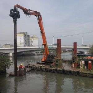 Coastal Construction Hydraulic Pile Driver High Accuracy For H Beam