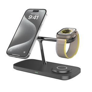 Black and white QI2 All In 1 Magnetic Fast Wireless Charger ABS zinc alloy