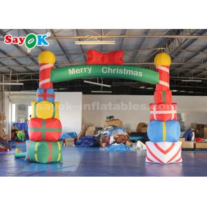 Cheap 5*4m Inflatable Christmas Arch With Gift Box For Garde / Street for sale
