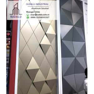China SUDALU PVDF 3D Aluminum Perforated Panel Customized OEM Aluminum Facade Cladding Decorative Panel from China on sale