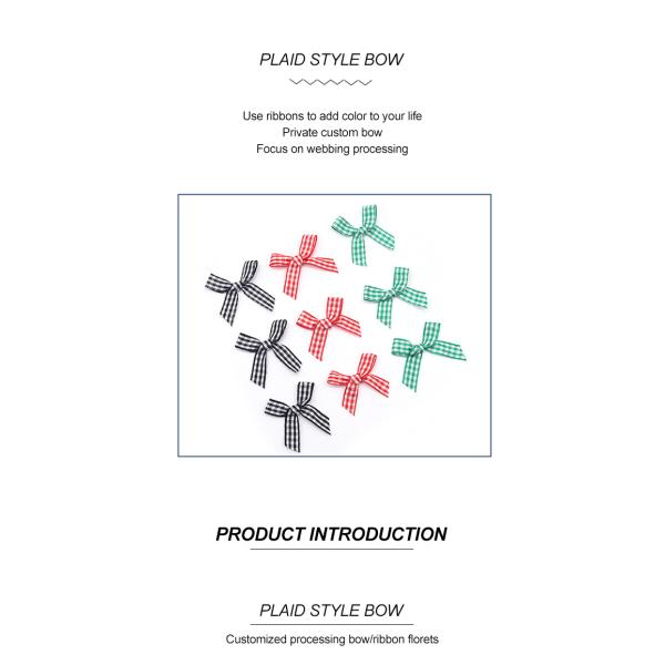 Customized 1Cm Lattice With Bow, Clothing Accessories, Bowknot, Children'S Skirt, Socks, Decorative Lattice Ribbon, Bow