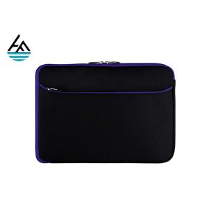 Muti Function Black Neoprene Laptop Sleeve With Extra Pouch Resin Zipper
