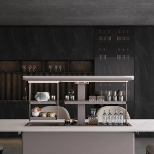 Office Building Furniture Multifunctional Home Bar Table with Refrigerated