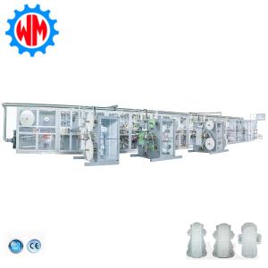Cheap CE ISO 1200PCS/MIN Sanitary Pad Production Line PLC Full Servo Control Intelligent Operation for sale