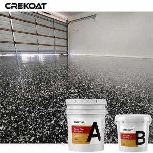 Garages Epoxy Flake Floor Coating Composed Of Epoxy Resin Colored