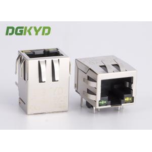 Surface Mount Shielded RJ45 Single Port Jack With Ethernet Filter G/Y LED