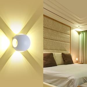 led waterproof indoor outdoor wall light Round four-sided illumination Surface