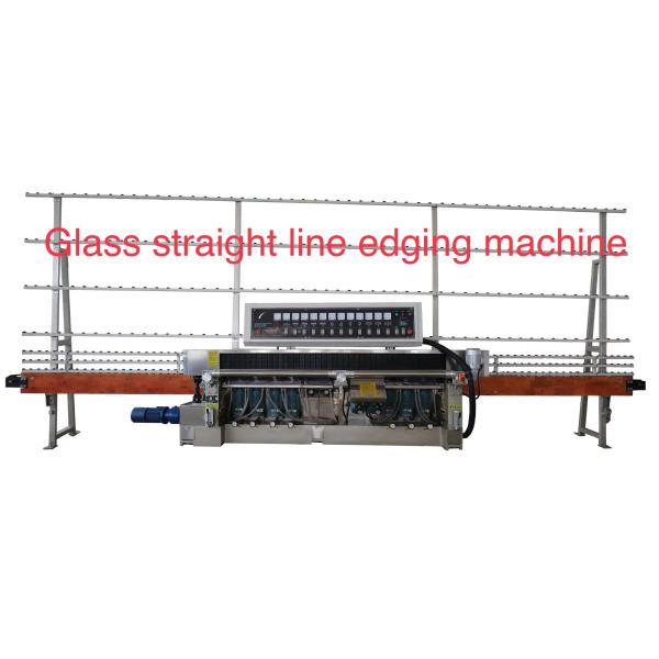 Quality Total Weight 3600kg Glass Straight Line Edging Polishing Machine 11 Spindle 45 deg wholesale