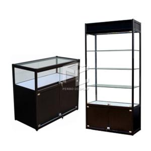 OEM Titanium Retail Shop Full Vision Display Case 2M High Melamine Board