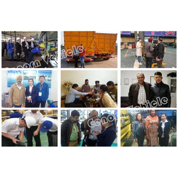 Extendable 3 Axles Genron Semi Truck Flatbed Trailer