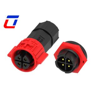 Female Cable Round 4 Pin Waterproof Wire Connector Panel Mount M19 Push Locking
