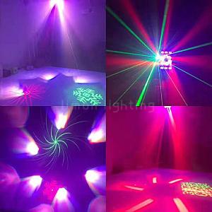UV Color Bee Eyes LED Strobe Laser Super 4in1 Mini Effect Stage Wedding Lights