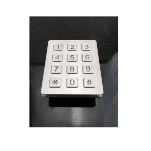 12 keys Panel mounted stainless steel illuminanted keypad with male pin out