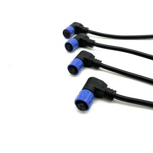 Customized LED Waterproof Connector 2 Pin M12 20 AWG Copper Alloy