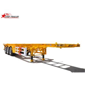 40ft Skeletal Container Trailer Straight Beam Tri Axle Mechanical Suspension