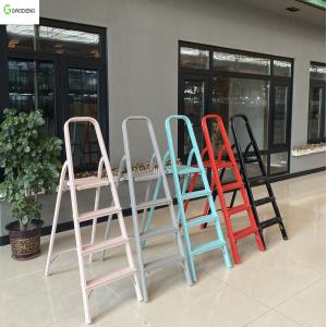 Multiple Colors Red 4 Steps Aluminum Folding Ladder Using Hight 87 cm Max Load