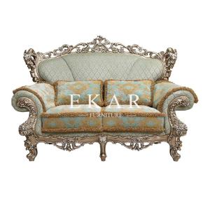 Classic Saudi Arabia Sofa Settee Set Wood Frame Antique Sofa Set