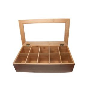 hot selling bamboo tea bag box tin tea box with 8 component for high quality
