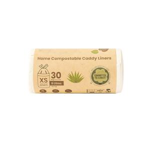 Compostable Wave Top Handle Garbage Bags Customizable Packed With Outer Bag