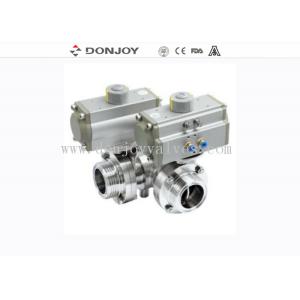 1.5 Inch Tri Clamp Ends Manual SS304 3 Way Butterfly Valves