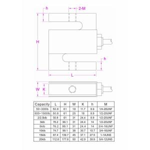 2klb Traction Force Transducer 2.5klb Traction Load Cell 3klb Pull Force Sensor