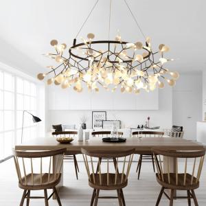 Nordic Hanging Living Room Chandelier Modern Kitchen Firefly rectangular