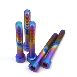 Anodized Colored Rainbow Titanium Motorcycle Parts Gr5 Titanium Screws M6 M3 M4