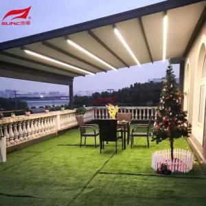 Cheap Bioclimatic Aluminum PVC Retractable Roof Systems Rain Protection for sale