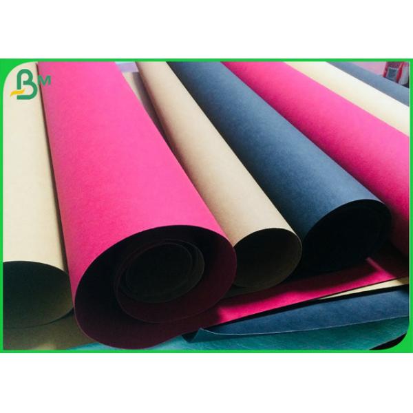 Quality 0.55mm Hard Structure Washable Kraft Fabric For Handbags Material wholesale