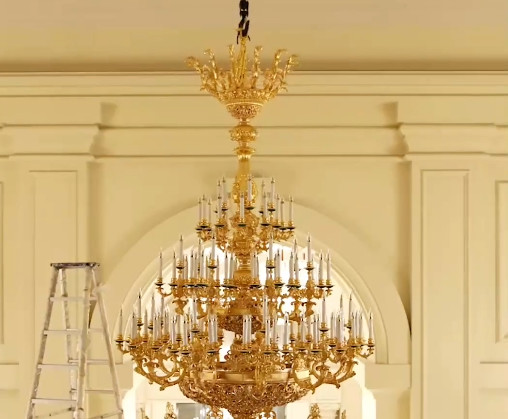 European Style Candle Chandeliers Extra Large Crystal Chandeliers For High