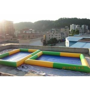 Colored Rectangular Kids Inflatable Pool for Water Park Games Using
