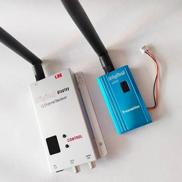 1.5W 1.5Ghz Long Range FPV Transmitter High Power AV Image Sender for Drones and