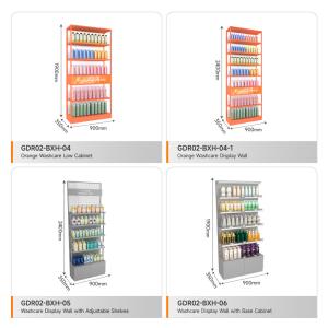 Retail Store Design Simple And Stylish Skincare Back Cabinet With Light Box For