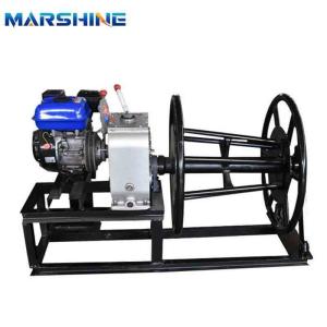 Gasoline Engine Wire Rope Take Up Pulling Winch For Railway Construction