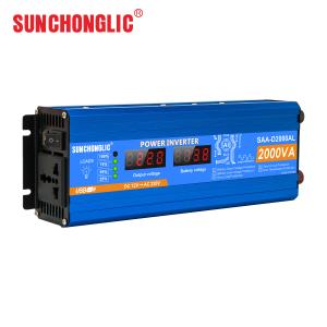 2000w Heavy - Duty Power Inverter 12v Dc To 220v Ac Features Lcd Display &