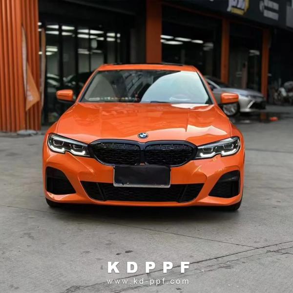 Lotus Orange Self Healing Color Paint Protection Film Anti-Scratch Air Release TPU PPF with 10-Year Warranty