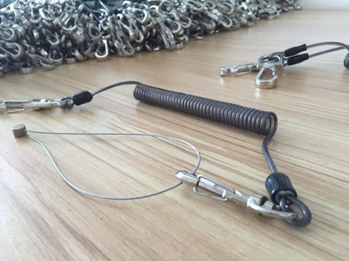 Custom yellow magic tape standard swivel hook D ring for good personal heavy