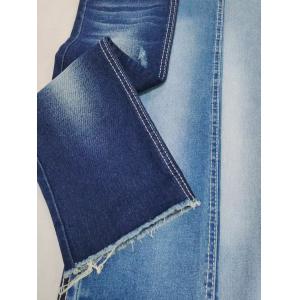 Shrink Resistant 3/1 Right Twill Dark Indigo High Stretch Denim Fabric 10oz For