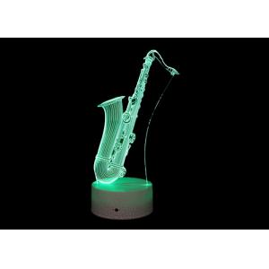 Magic Saxophone 3D Lamp , 3D Illusion Night Light Touch Switch OEM Accepted