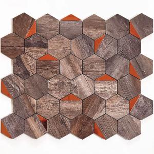 China ASTM Modern Design Hexagonal Inkjet Mosaic Metal 304 Stainless Steel Mosaic Tile For Home Restaurant Wall Decoration on sale