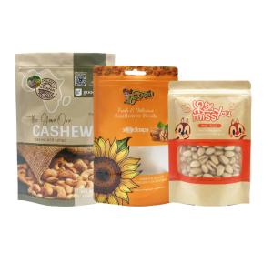 Customized Doypack Stand Up Top Zipper Dried Fruit Food Package Pouch Peanut