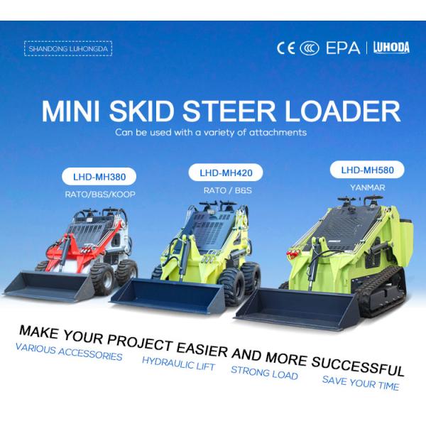 China Mini Skid Steer Loader Diesel Skid Steer Loader With Attachments Mini Skid Steer Loader
