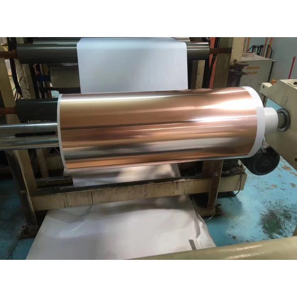 10 Micron Copper Foil Sheet Roll , Double - Shiny Pure Copper Foil for Lithium